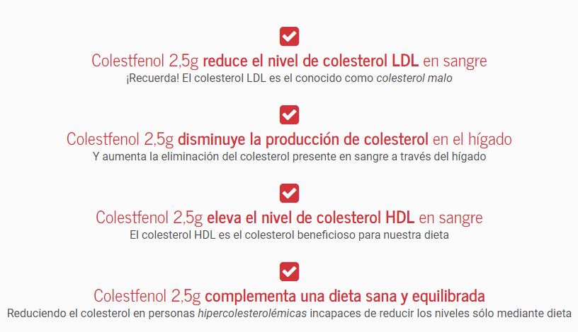 Indicaciones Colestfenol BigClinic