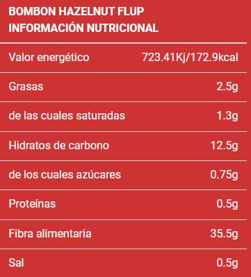 Información Nutricional Flup Rocher 500 gr - Max Protein
