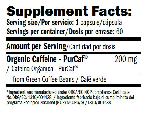 Natural Caffeine Amix Perfomance Info Nutricional