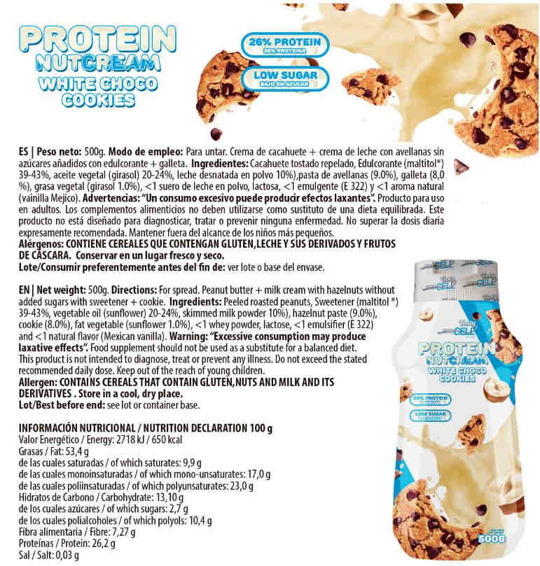 Protein NutCream Choco Blanco Cookies 500grs - ProCell