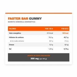 Faster Bar Gummy Sabor Neutro 16 x 60g - Infisport ¡Envíos Gratis!