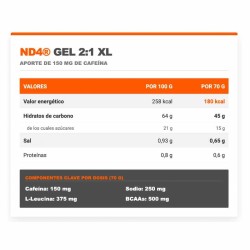 Nd4 Gel 2:1 Xl Cafeína 1 x 70 gr - Infisport - Infisport ¡Envíos Gratis!