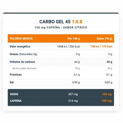 Carbo Gel 45 1:0.8 - 18 udes Cítrico - Infisport ¡Envió Gratis!