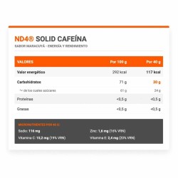 ND4 Solid Bar Cafeína 1x40grs Infisport ¡Envíos Gratis!