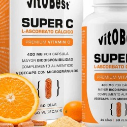 Super C Ascorbato Cálcico 60 Vcaps - VitOBest. ¡Envíos Gratis!