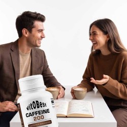 Caffeine 200 120 Vcaps - VitoBest Frete grátis!