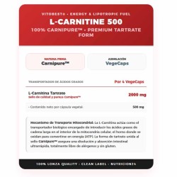 L-Carnitine 500 60 Vcps - Vitobest