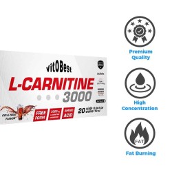 L-Carnitine 3000 - 20x10 ml - VitOBest Frete grátis!