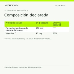 Cápsulas Eggshell membrane 60 megacápsulas - Composición declarada | Nutricion24