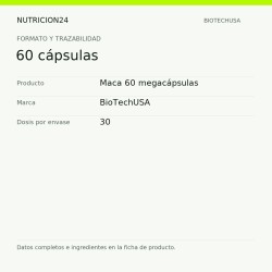 Maca 60 megacápsulas - 60 cápsulas | Nutricion24