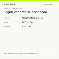 POWERLIFTING cinturón - Según variante seleccionada | Nutricion24