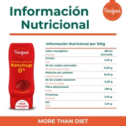 Salsa Zero Ketchup 330ml — imagen oficial Torafood