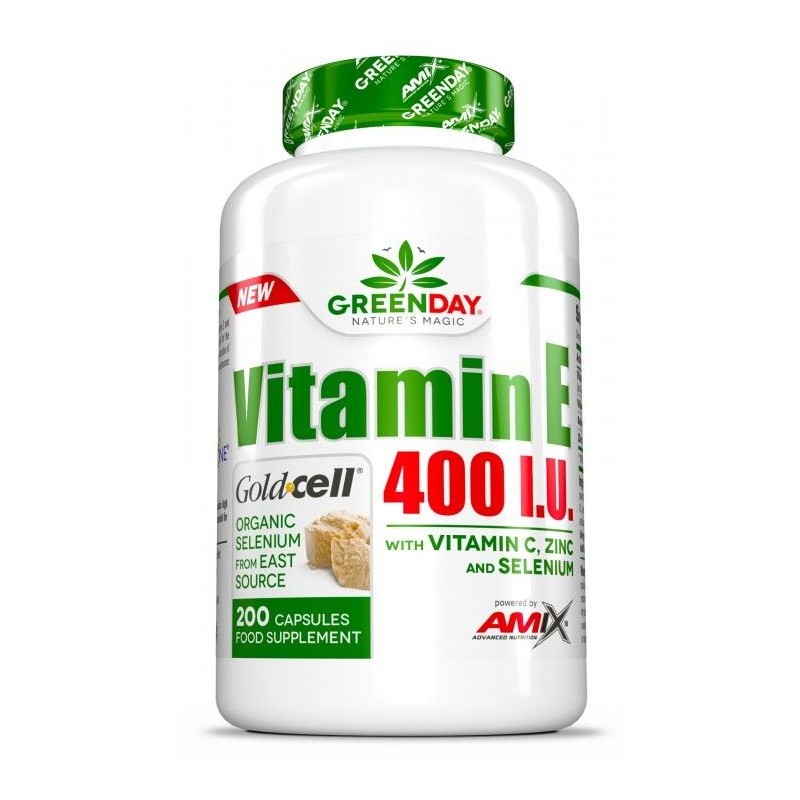 Vitamin E 400 I.U. LIFE+ 200 Caps - Amix GreenDay Series