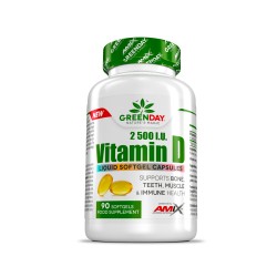 Vitamin D3 2500 I.U. 90Caps - GreenDay Amix