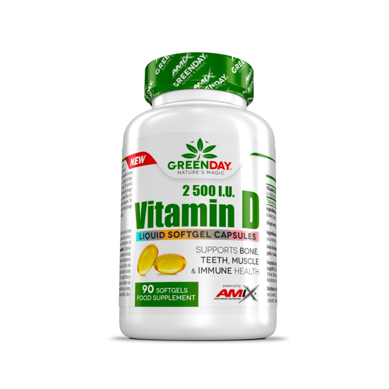 Vitamin D 2500 I.U. 90Caps - GreenDay Amix