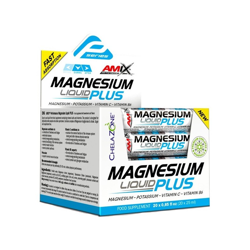 Magnesium Plus Liquid 20 x25ml - Amix Performance Minerals