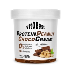 Cream Protein Peanut Choco 300 gr - Crema Proteica de Cacahuete y Chocolate - Vitobest