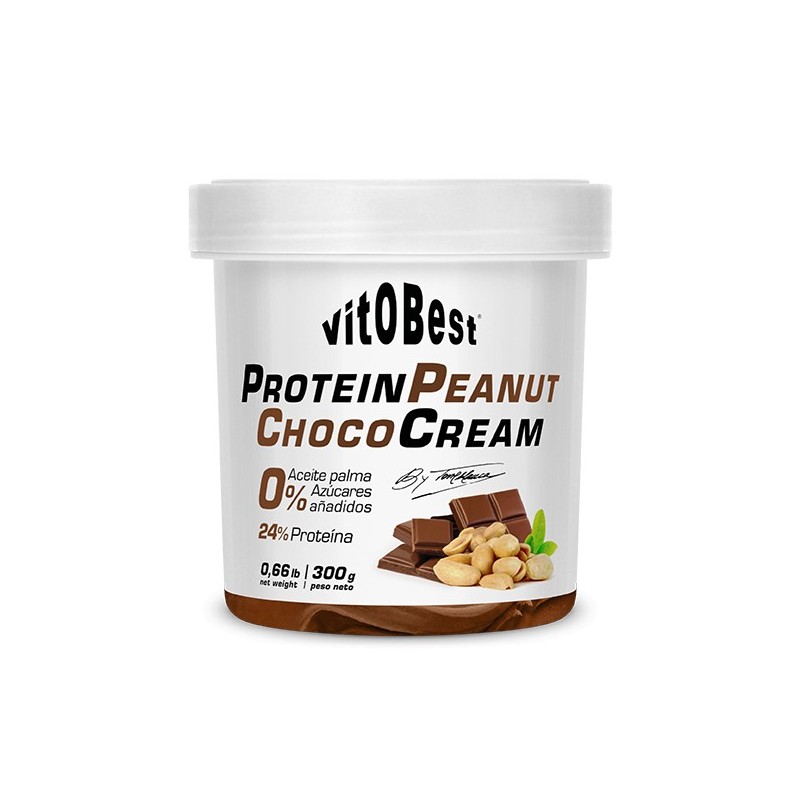 Cream Protein Peanut Choco 300 gr Crema Protéica de Cacahuete y Chocolate - Vitobest