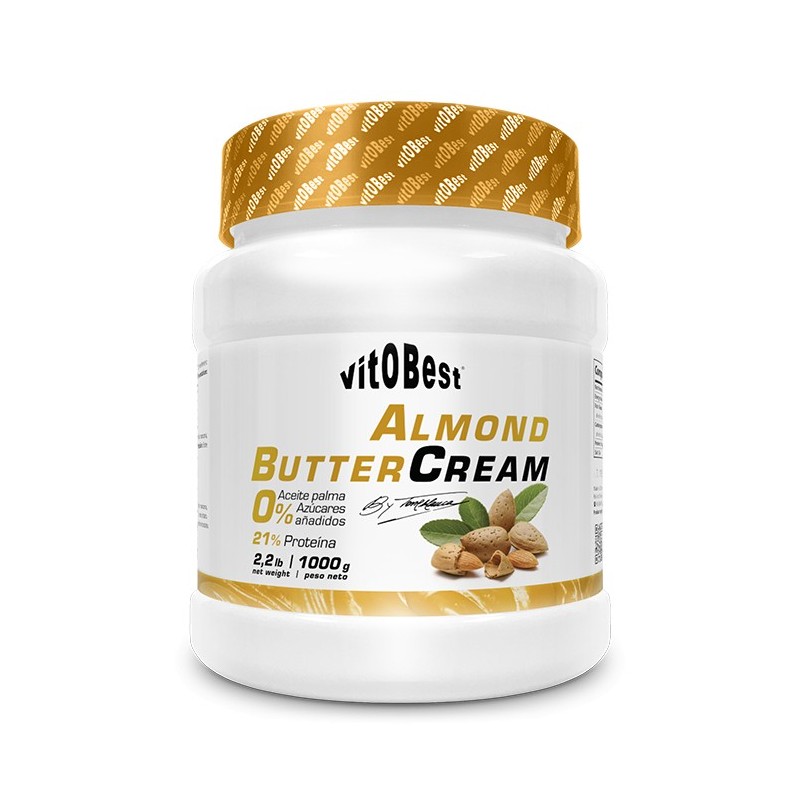 Cream Almond Butter 1 Kg - Crema Proteica de Mantequilla de Almendra - Vitobest