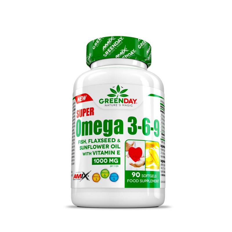Super Omega 3-6-9 90 Cápsulas - Greenday