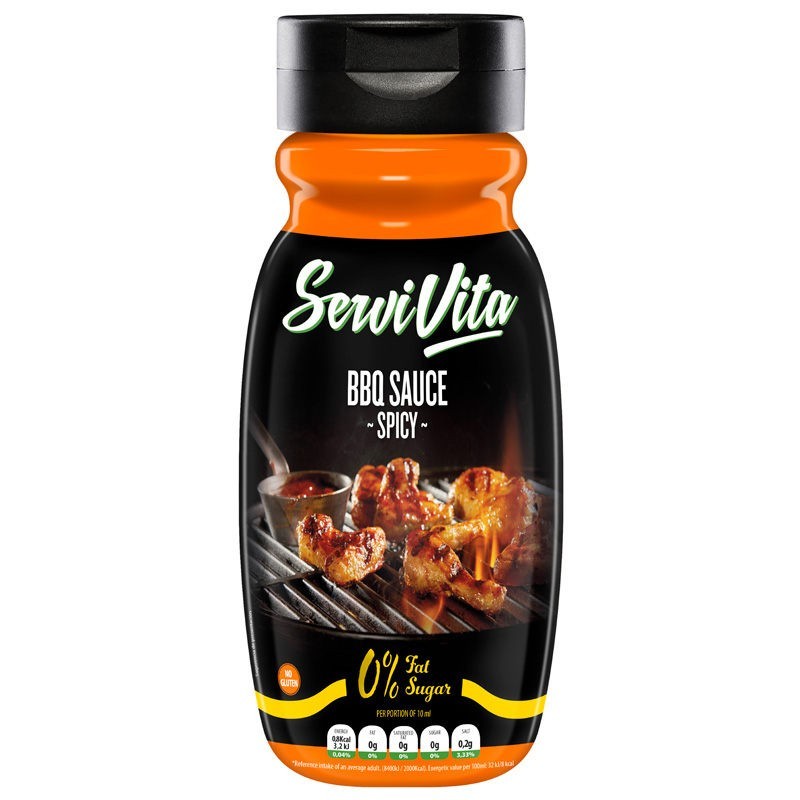 Salsa Zero Barbacoa Picante 320 ml - Servivita Amix