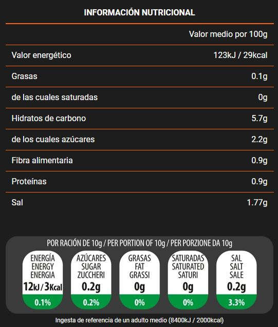 Información Nutricional Salsa BBQ Virginia Grandma's 290 ml - Max Protein