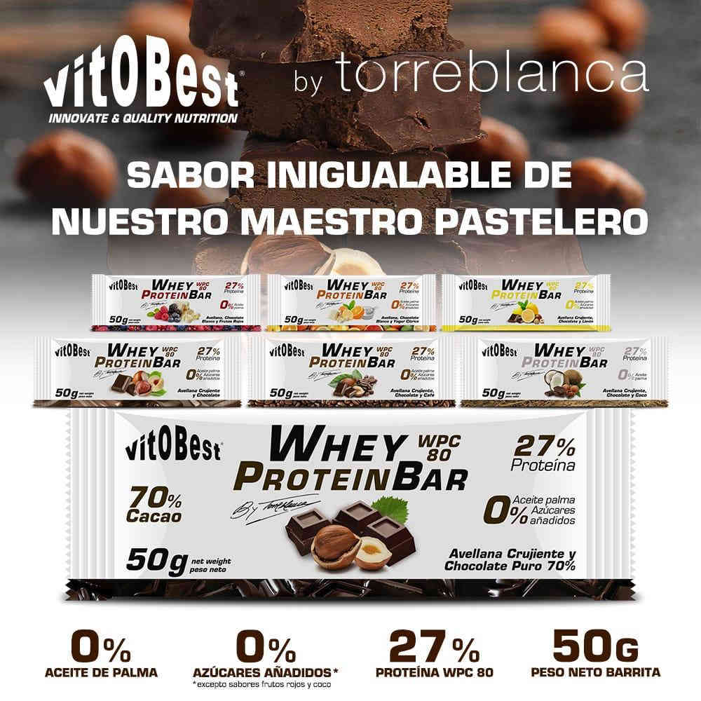 Variedades de Whey Protein barritas by Torreblanca de Vitobest